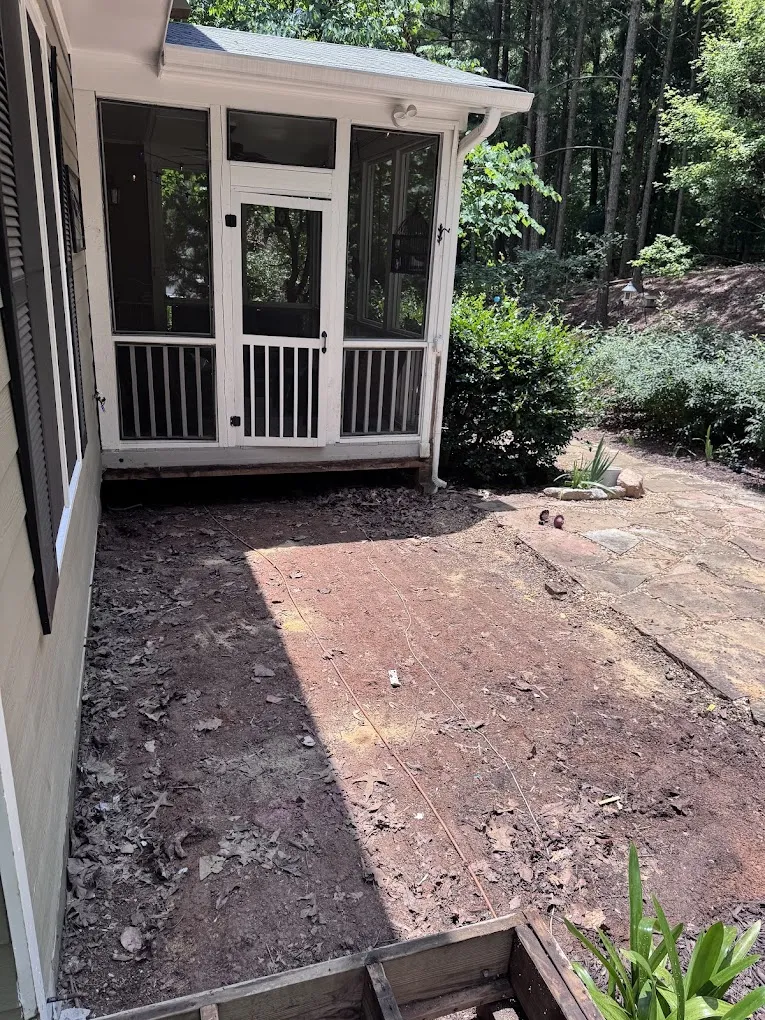 Deck site prepped and ready to build by Davinci Home Improvements