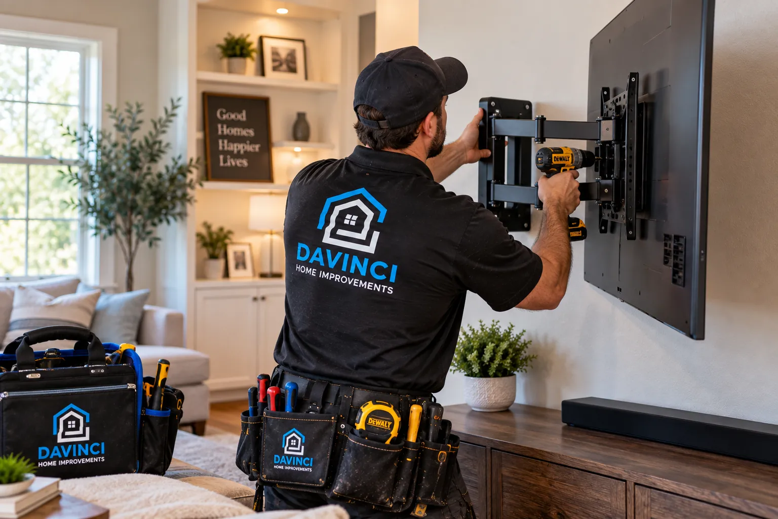TV mounting service by Davinci Home Improvements